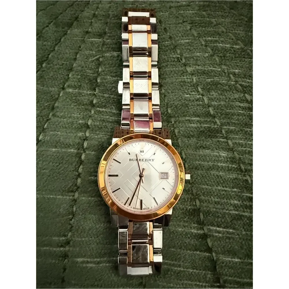 Burberry BU9105 Two-Tone Rose Gold Stainless Steel Ladies Watch